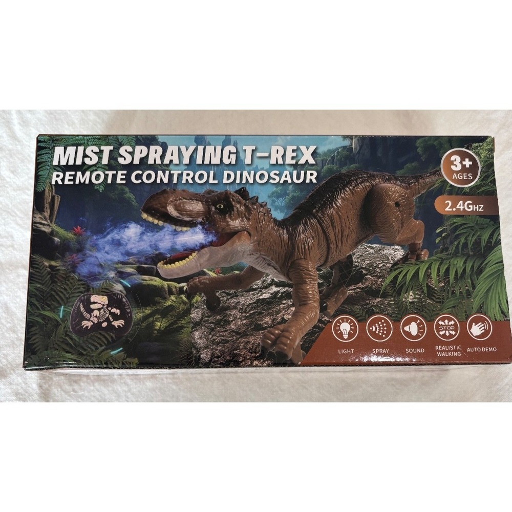 New in box Dinosaur Zone-Mist Spraying T-Rex, Walks, Roars, Eyes Light Up,tested - Picture 14 of 17